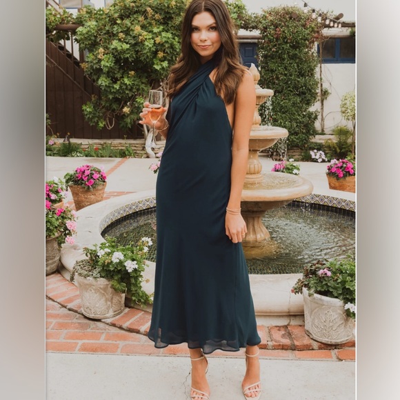 Show Me Your Mumu Jasmine Halter Midi Dress - Picture 4 of 7